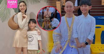 อบอุ่นหัวใจ “แพท ณปภา” เผยภาพ “น้องเรซซิ่ง” ล้างเท้าให้พ่อในงานบวช